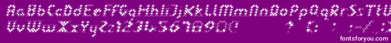 LinotypedotOblique Font – White Fonts on Purple Background