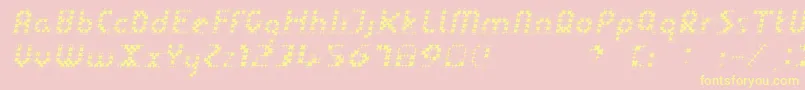 LinotypedotOblique Font – Yellow Fonts on Pink Background