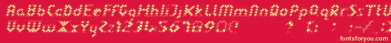 LinotypedotOblique Font – Yellow Fonts on Red Background