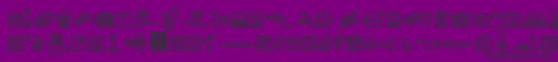 Dfbeoramaitc Font – Black Fonts on Purple Background