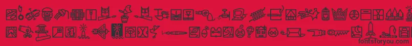Шрифт Dfbeoramaitc – чёрные шрифты на красном фоне