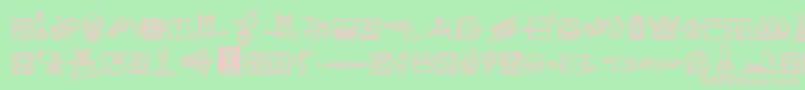 Dfbeoramaitc Font – Pink Fonts on Green Background