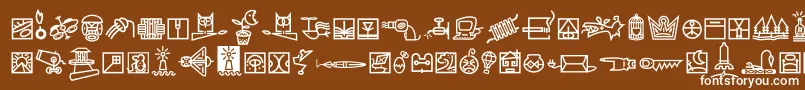 Dfbeoramaitc Font – White Fonts on Brown Background