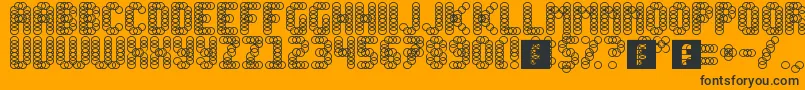 Slink Font – Black Fonts on Orange Background