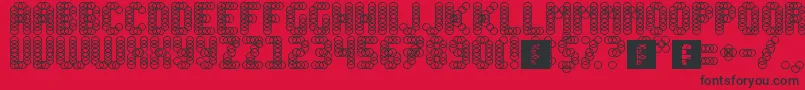 Slink Font – Black Fonts on Red Background