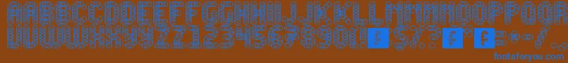 Slink Font – Blue Fonts on Brown Background