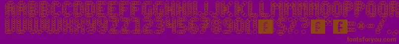 Slink Font – Brown Fonts on Purple Background