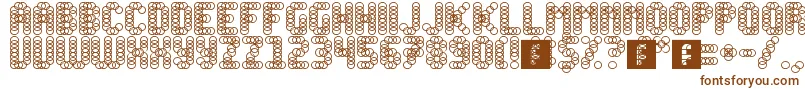 Czcionka Slink – brązowe czcionki na białym tle