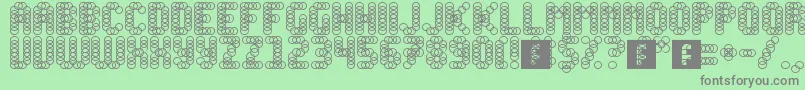 Slink Font – Gray Fonts on Green Background