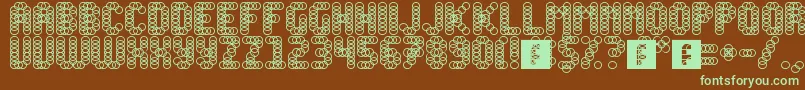 Slink Font – Green Fonts on Brown Background