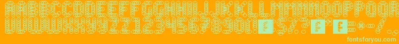Slink Font – Green Fonts on Orange Background