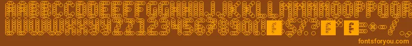 Slink Font – Orange Fonts on Brown Background