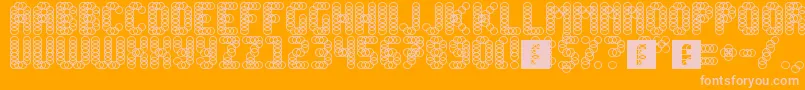 Slink Font – Pink Fonts on Orange Background