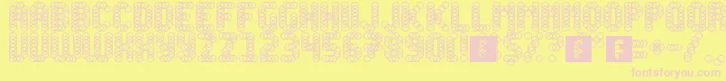 Slink Font – Pink Fonts on Yellow Background