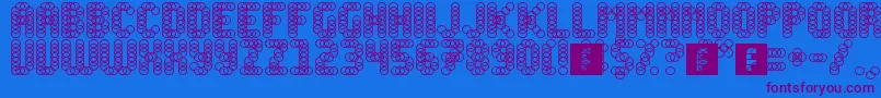 Slink Font – Purple Fonts on Blue Background