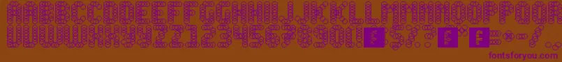 Slink Font – Purple Fonts on Brown Background