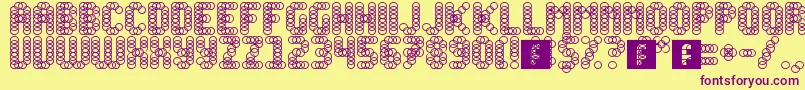 Slink Font – Purple Fonts on Yellow Background