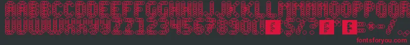 Slink Font – Red Fonts on Black Background