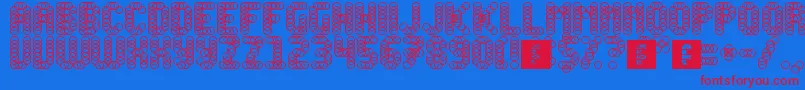 Slink Font – Red Fonts on Blue Background