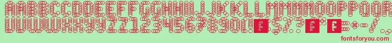 Slink-fontti – punaiset fontit vihreällä taustalla