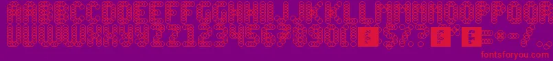 Slink Font – Red Fonts on Purple Background