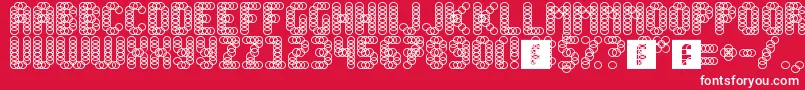 Slink Font – White Fonts on Red Background