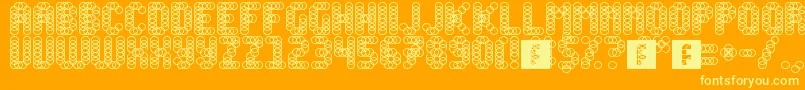 Slink Font – Yellow Fonts on Orange Background