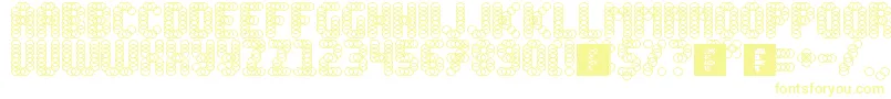 Slink Font – Yellow Fonts on White Background