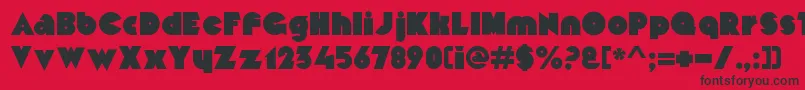 Police MekonRegularalt – polices noires sur fond rouge