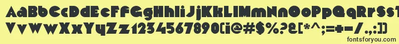 MekonRegularalt Font – Black Fonts on Yellow Background