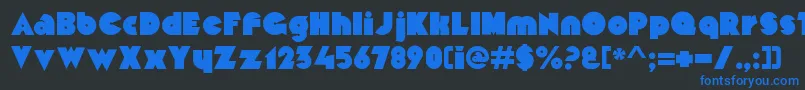 MekonRegularalt Font – Blue Fonts on Black Background