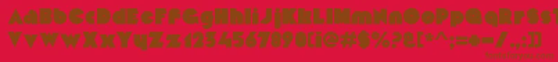 MekonRegularalt Font – Brown Fonts on Red Background