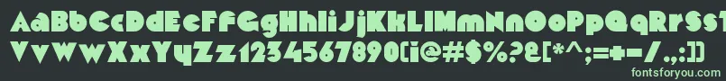 MekonRegularalt Font – Green Fonts on Black Background