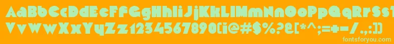 MekonRegularalt Font – Green Fonts on Orange Background