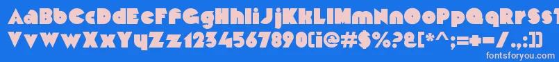 MekonRegularalt Font – Pink Fonts on Blue Background