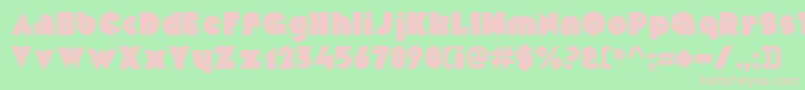 MekonRegularalt Font – Pink Fonts on Green Background