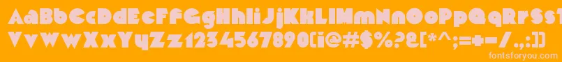 MekonRegularalt Font – Pink Fonts on Orange Background