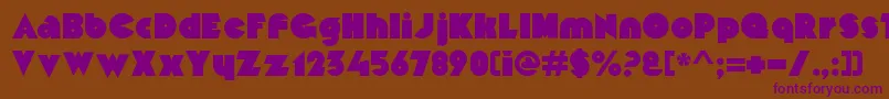 MekonRegularalt Font – Purple Fonts on Brown Background