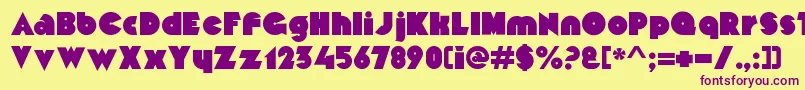 MekonRegularalt Font – Purple Fonts on Yellow Background