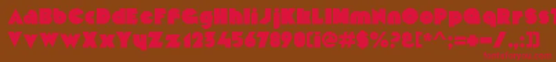 MekonRegularalt Font – Red Fonts on Brown Background