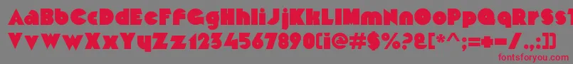 MekonRegularalt Font – Red Fonts on Gray Background