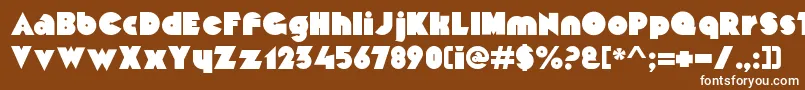 MekonRegularalt Font – White Fonts on Brown Background
