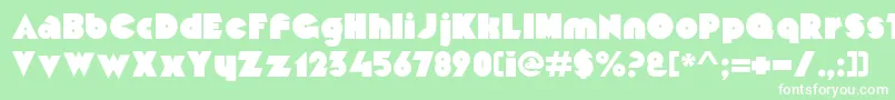 MekonRegularalt Font – White Fonts on Green Background