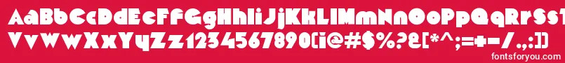 MekonRegularalt Font – White Fonts on Red Background