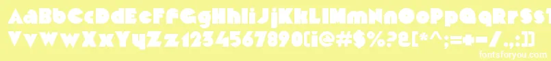 MekonRegularalt Font – White Fonts on Yellow Background