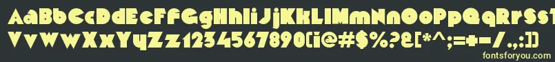 MekonRegularalt Font – Yellow Fonts on Black Background