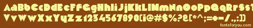 MekonRegularalt Font – Yellow Fonts on Brown Background