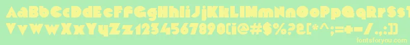 MekonRegularalt Font – Yellow Fonts on Green Background