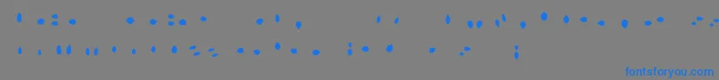 Czcionka MisterLoopyLoops – niebieskie czcionki na szarym tle