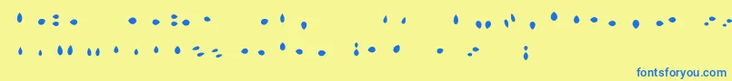 MisterLoopyLoops Font – Blue Fonts on Yellow Background